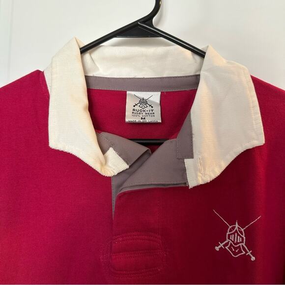 Ruck-It Rugby Wear Sports Cotton Long Sleeve Polo Shirt - Picture 2 of 4